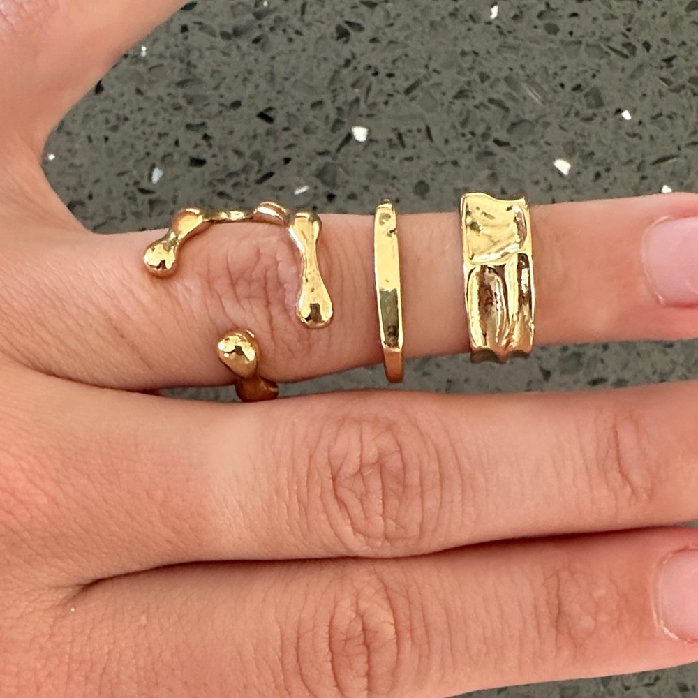 Gold-Tone Women's Ring Set